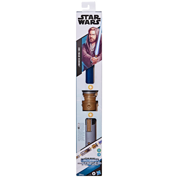 STAR WARS Lightsaber Forge Obi-Wan Kenobi Electronic Extendable Blue Lightsaber