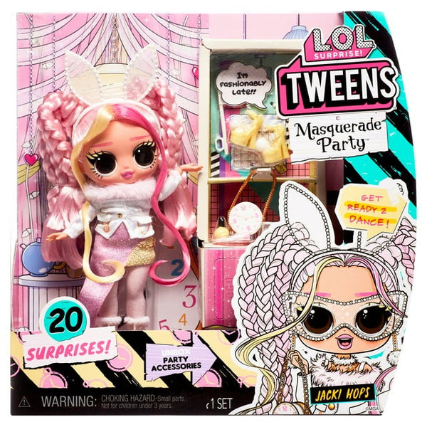 LOL Surprise Tweens Masquerade Party™ Fashion Doll Jacki Hops with 20 Surprisess