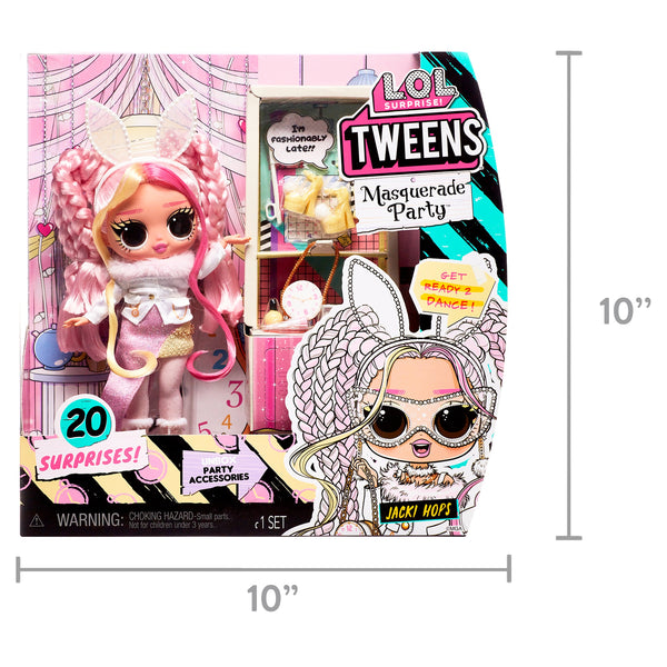 LOL Surprise Tweens Masquerade Party™ Fashion Doll Jacki Hops with 20 Surprisess