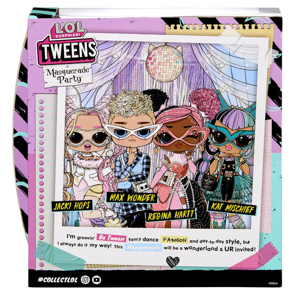 LOL Surprise Tweens Masquerade Party™ Fashion Doll Kat Mischief with 20 Surprisess