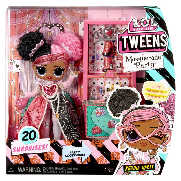 LOL Surprise Tweens Masquerade Party Fashion Doll Regina Hartt with 20 Surprises