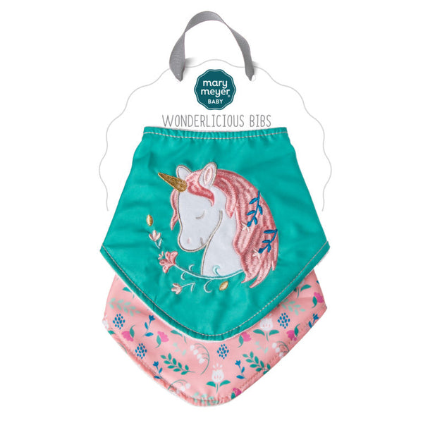 Mary Meyer Twilight Baby Unicorn Wonderlicious Bib Set