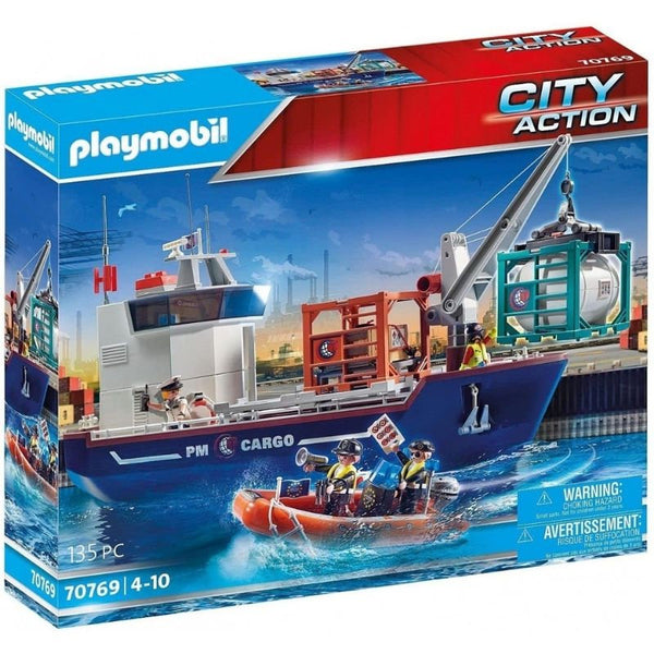 PLAYMOBIL Cargo Ship with Boat 70769