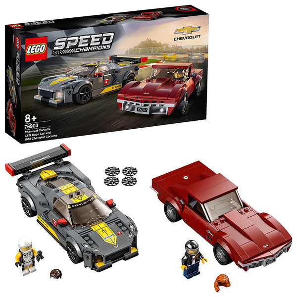 LEGO® Speed Champions Chevrolet Corvette C8.R Race Car and 1969 Chevrolet Corvette Building Kit 76903