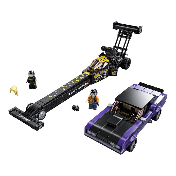 LEGO® Speed Champions Mopar Dodge//SRT Top Fuel Dragster and 1970 Dodge Challenger T/A Building Kit 76904