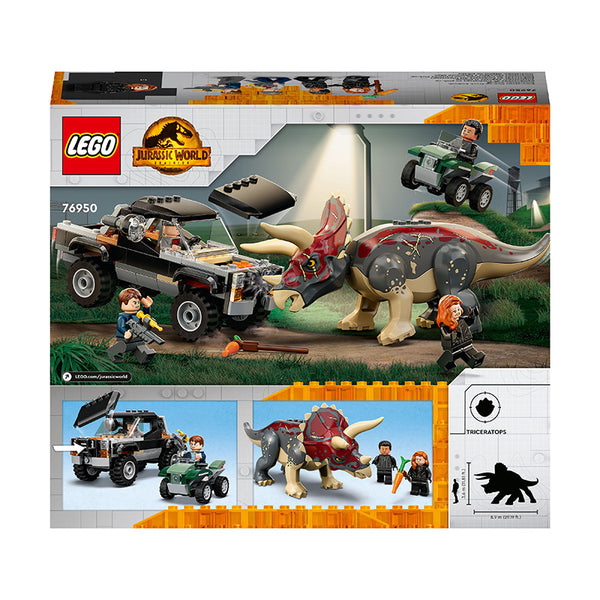 LEGO® Jurassic World Triceratops Dinosaur Pickup Truck Ambush 76950