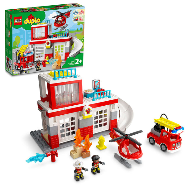 LEGO® DUPLO® Rescue Fire Station & Helicopter Building Toy 10970