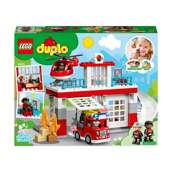 LEGO® DUPLO® Rescue Fire Station & Helicopter Building Toy 10970