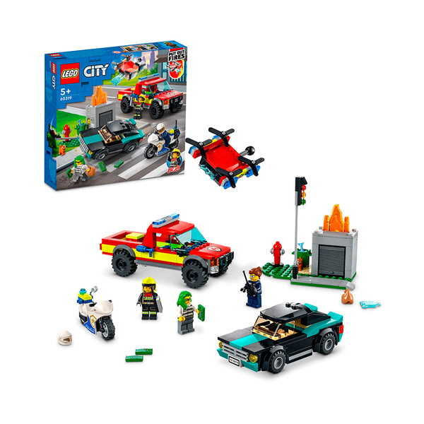 LEGO® City Fire Rescue & Police Chase Building Kit 60319