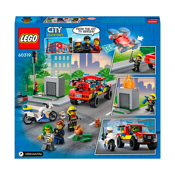 LEGO® City Fire Rescue & Police Chase Building Kit 60319