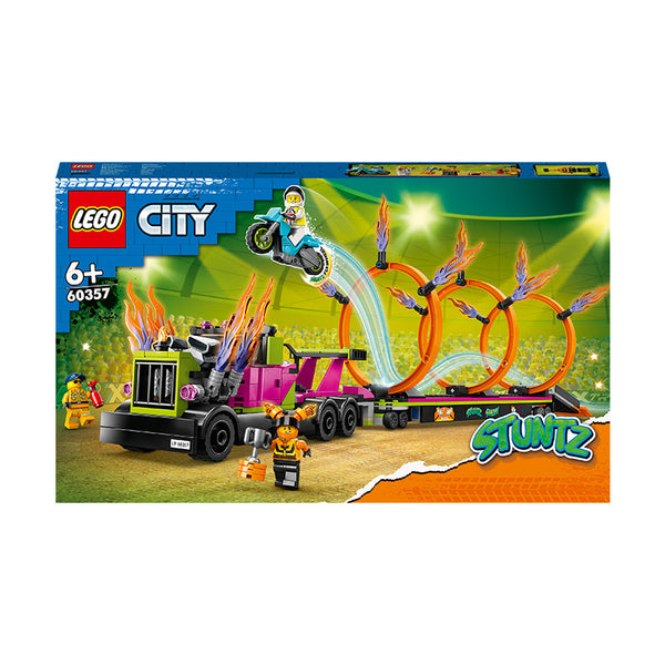 LEGO® City Stunt Truck & Ring of Fire Challenge Building Toy Set 60357