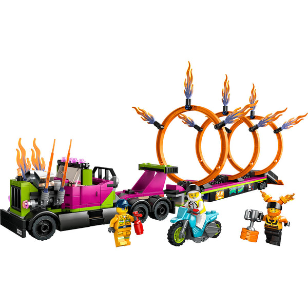 LEGO® City Stunt Truck & Ring of Fire Challenge Building Toy Set 60357