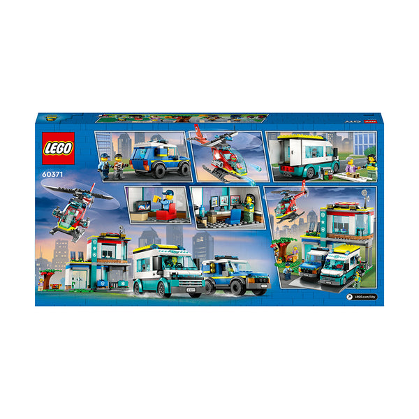 LEGO® City Emergency Vehicles HQ Building Toy Set 60371