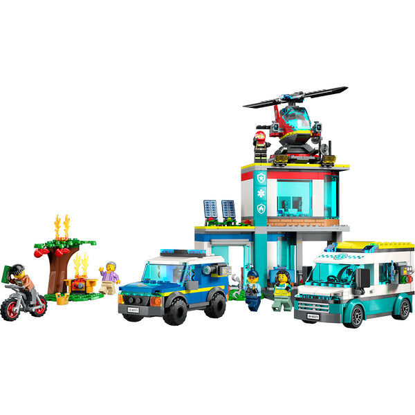 LEGO® City Emergency Vehicles HQ Building Toy Set 60371