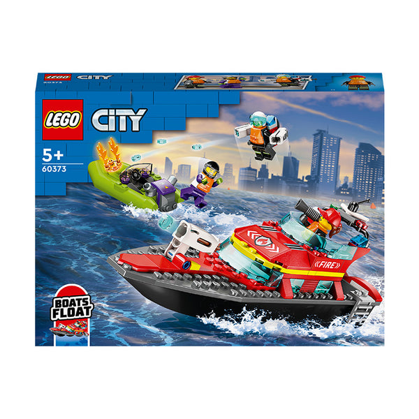 LEGO® City Fire Rescue Boat Building Toy Set 60373 - SLIGHTLY DAMAGED BOX