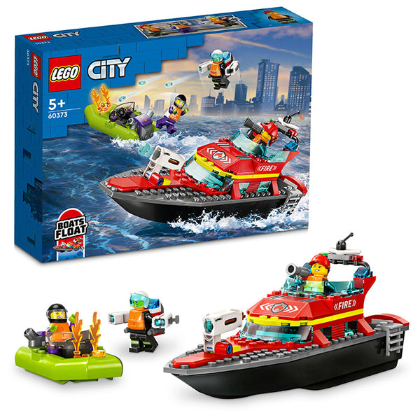 LEGO® City Fire Rescue Boat Building Toy Set 60373 - SLIGHTLY DAMAGED BOX