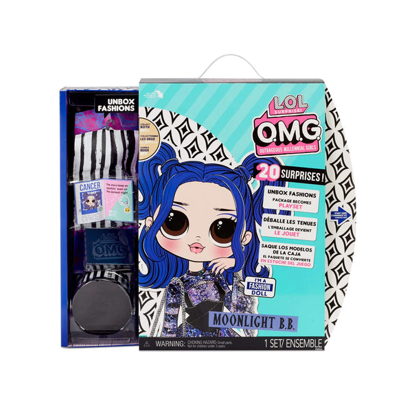 LOL Surprise OMG Moonlight B.B. Fashion Doll - Dress Up Doll Set with 20 Surprises