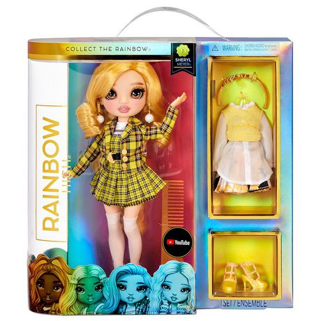 RAINBOW HIGH Sheryl Meyer Marigold (Yellow) Fashion Doll with 2 Outfits