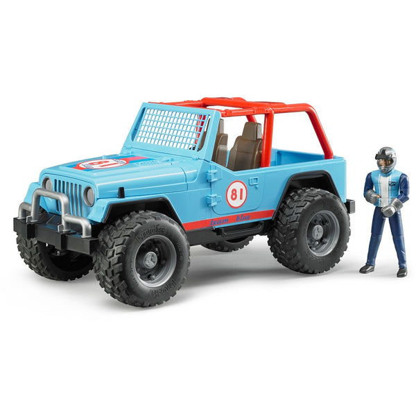 BRUDER Jeep Cross Country Racer in Blue With Driver