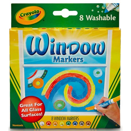 CRAYOLA Washable Window Markers 8