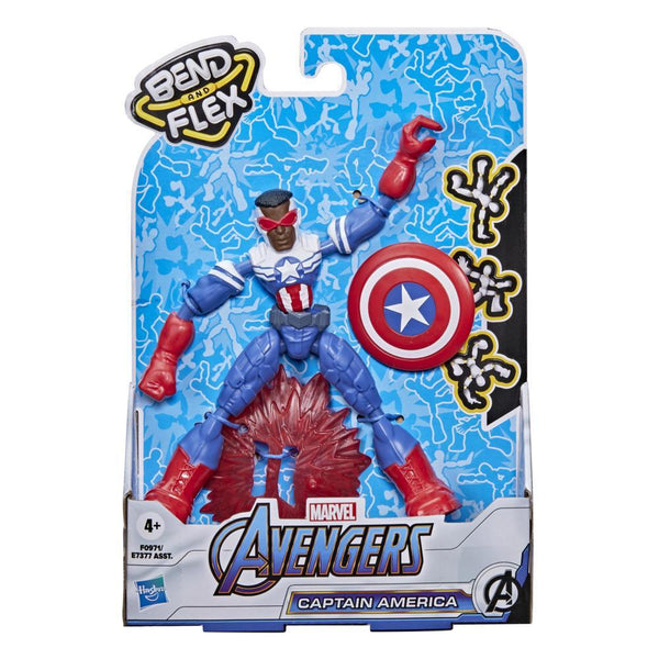 Marvel Avengers Bend And Flex Flexible Captain America Action Figure F0971