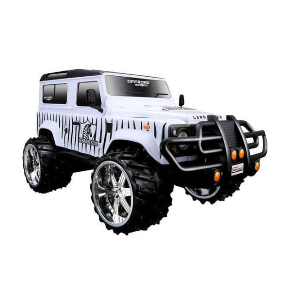 MAISTO 1:16 Tech R/C Off-Road Series Land Rover Defender Zebra Rescue