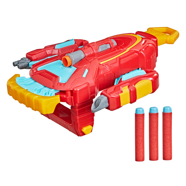 NERF Mech Strike Marvel Avengers IRON MAN Strikeshot Gauntlet Toy