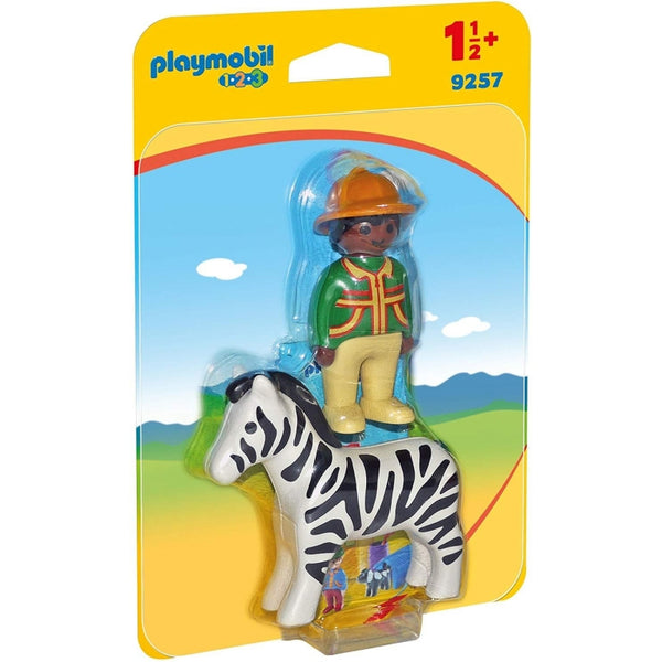 PLAYMOBIL 1.2.3 Ranger with Zebra 9257