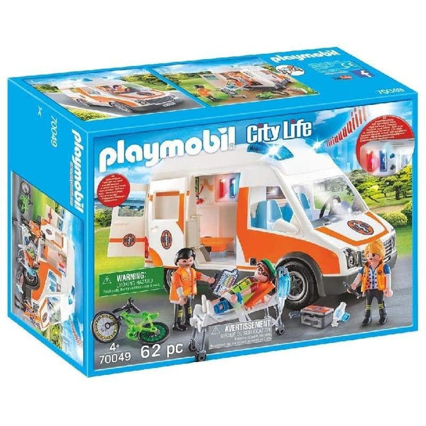 PLAYMOBIL City Life Ambulance with Flashing Lights 70049