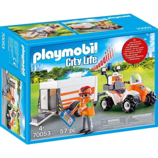 PLAYMOBIL City Life Rescue Quad with Trailer 70053