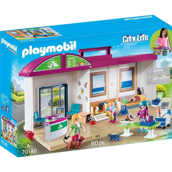 PLAYMOBIL City Life Take Along Vet Clinic 70146