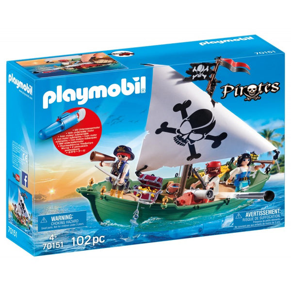 PLAYMOBIL Pirate Ship with Underwater Motor 70151