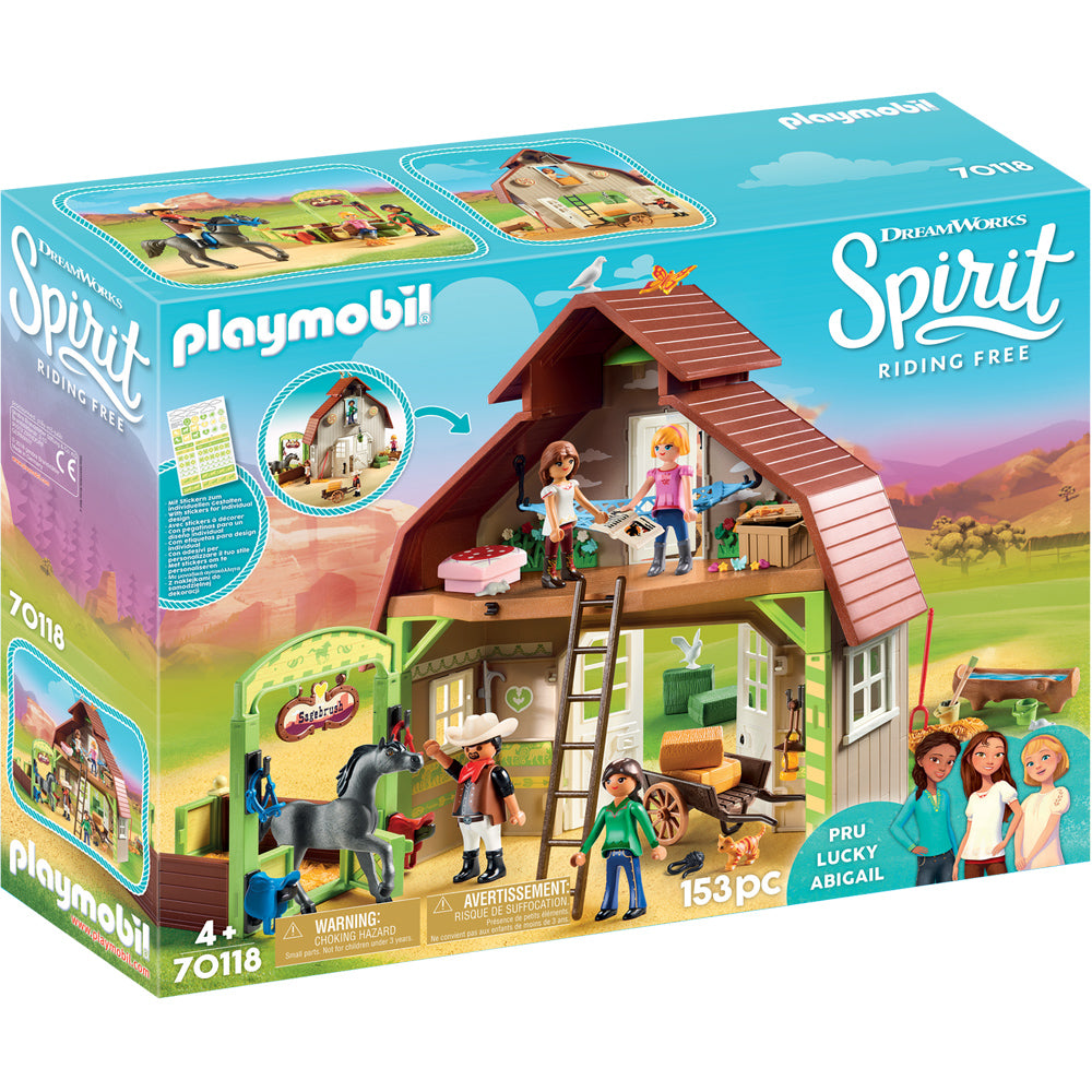 Playmobil lucky and spirit with horse stall online