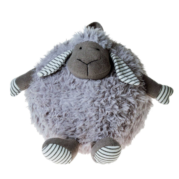 PELUCHE 33cm Fluffy Round Lamb Plush in Grey