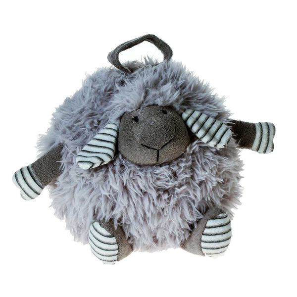 PELUCHE 23cm Fluffy Round Lamb Plush in Grey